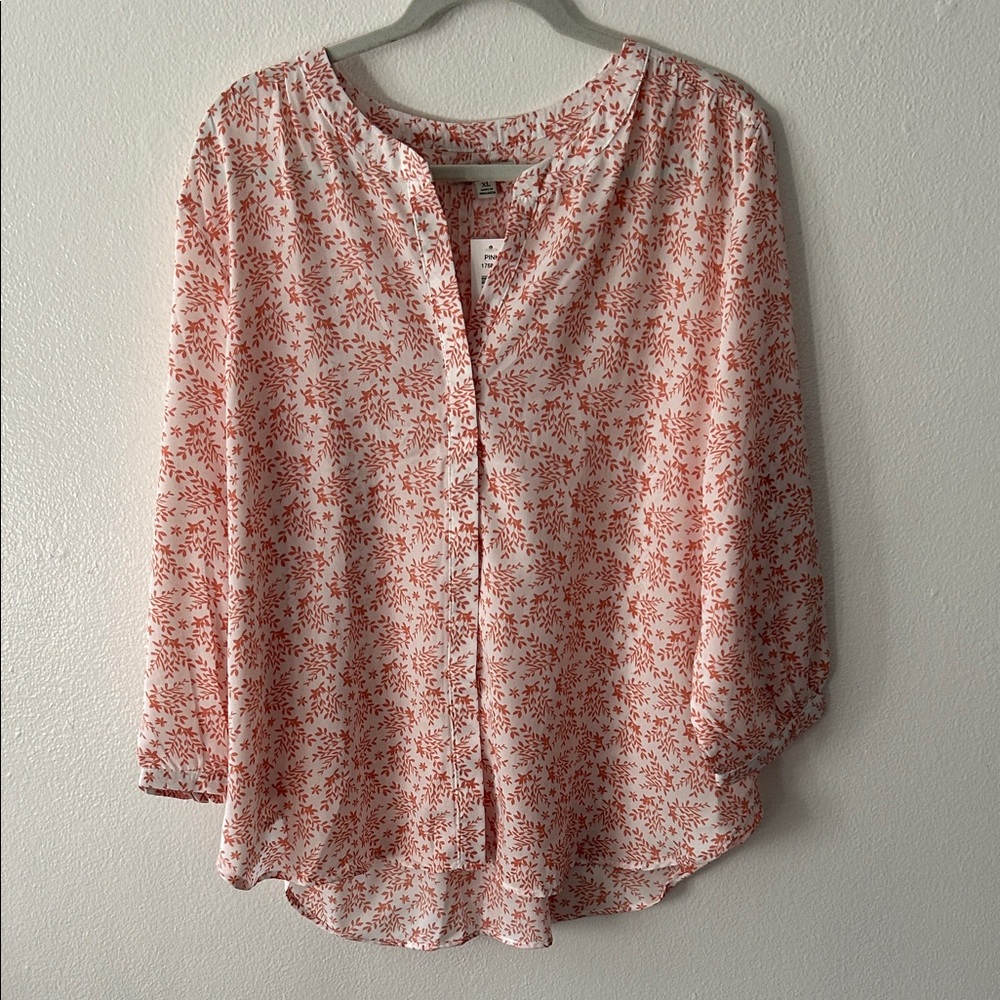 JACHS Girlfriend Red Floral Blouse